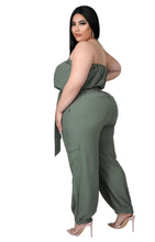 Strapless Jumpsuit - Olive - Foxy And Beautiful