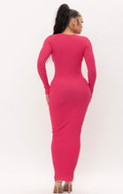 long sleeve pink dress