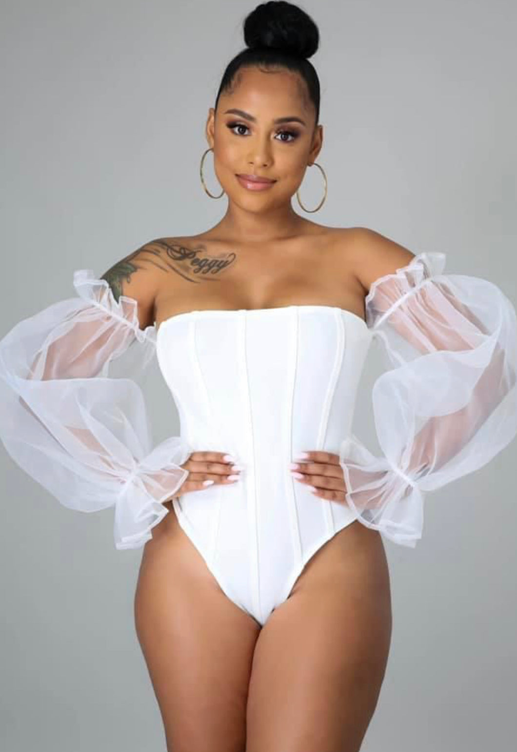 See Thru My Sleeves Bodysuit - Foxy And Beautiful